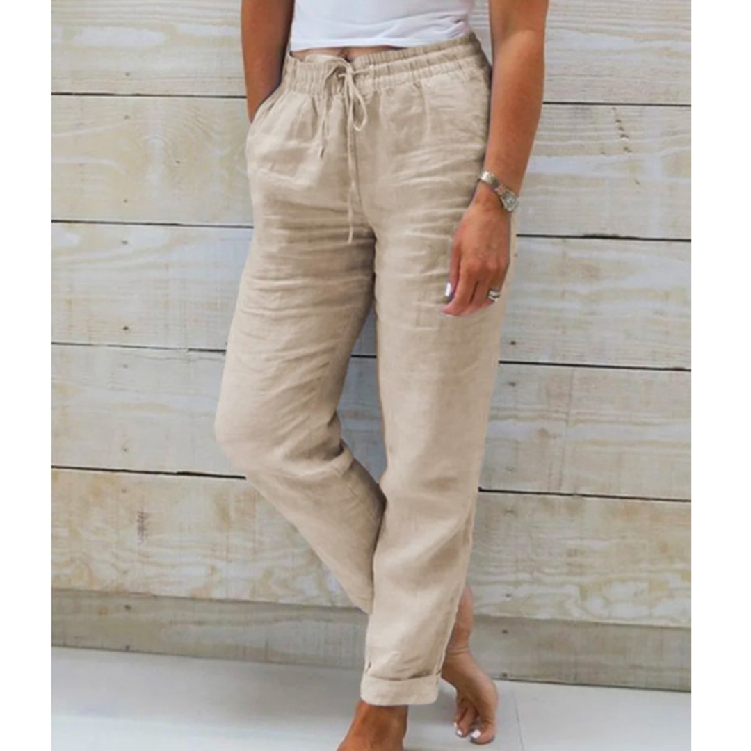 Eleonor – Pantalones Premium de Lino Elástico Transpirable