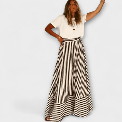 Vestido maxi con volantes encanto nocturno