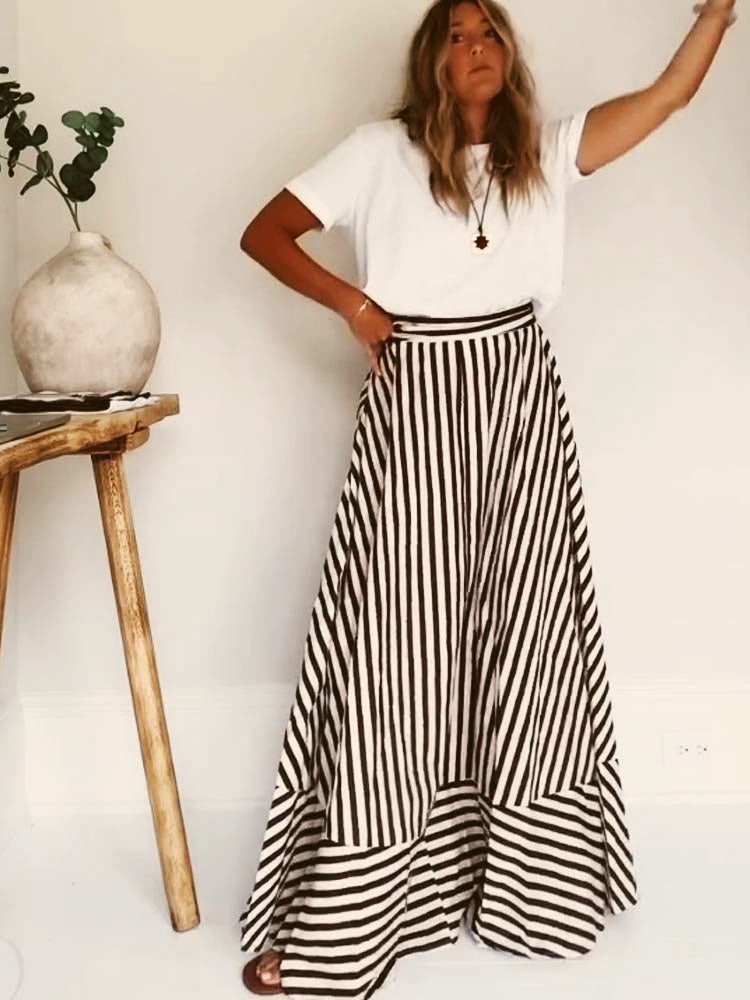 Damaris - Vestido maxi cómodo y elegante con fruncidos