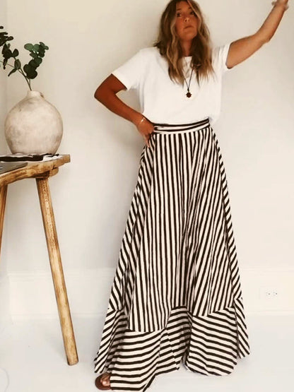 Damaris - Vestido maxi cómodo y elegante con fruncidos