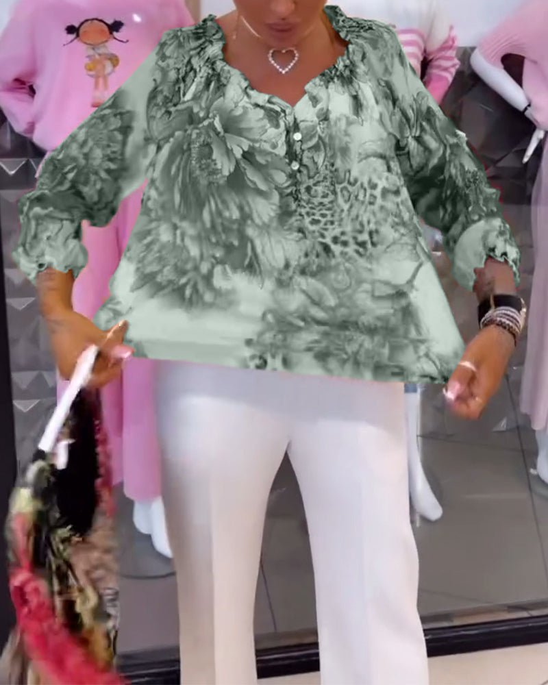 Elsie | Blusa floral con escote en V