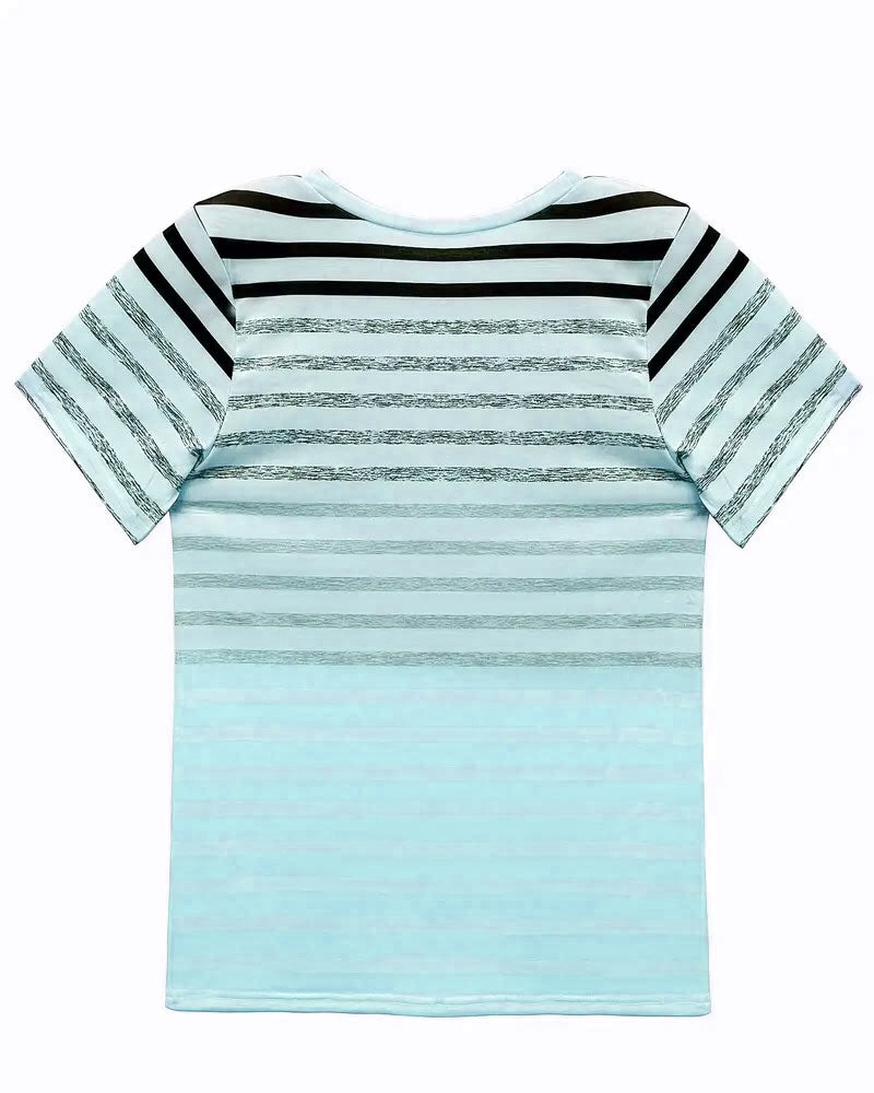 Kylie | Camiseta de cuello redondo a rayas