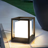 Linterna LED solar para exteriores de aluminio negro