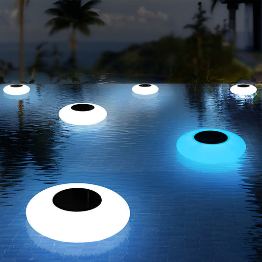 Luces solares flotantes LED para piscina exteriores