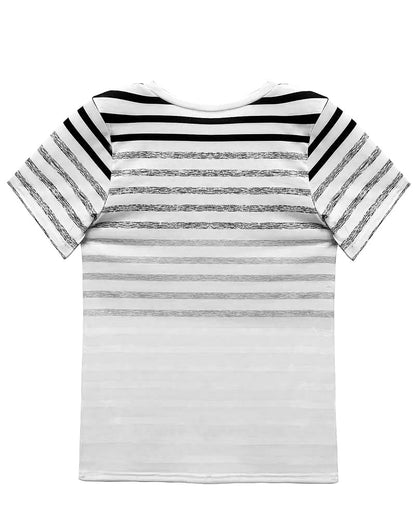 Kylie | Camiseta de cuello redondo a rayas