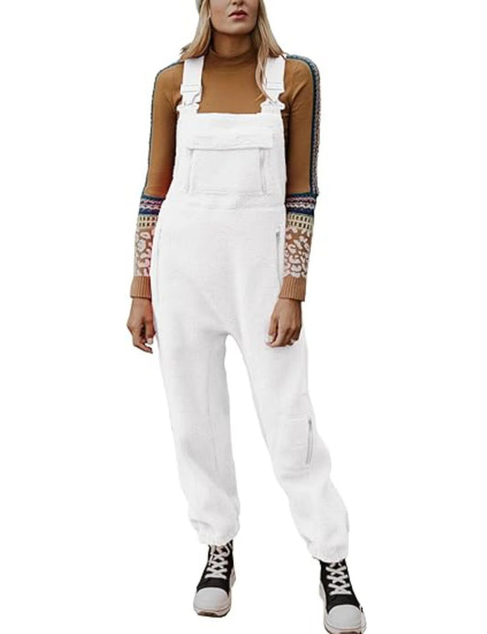 Women's Warm Overalls Loose Casual Jumpsuits