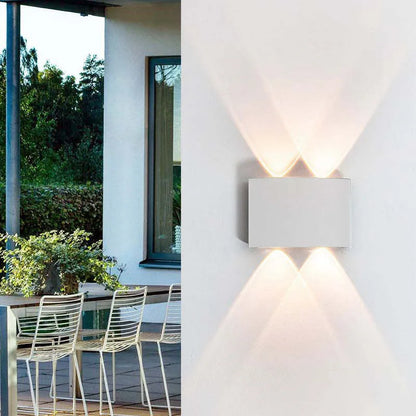 Lámpara de pared moderna blanca LED impermeable