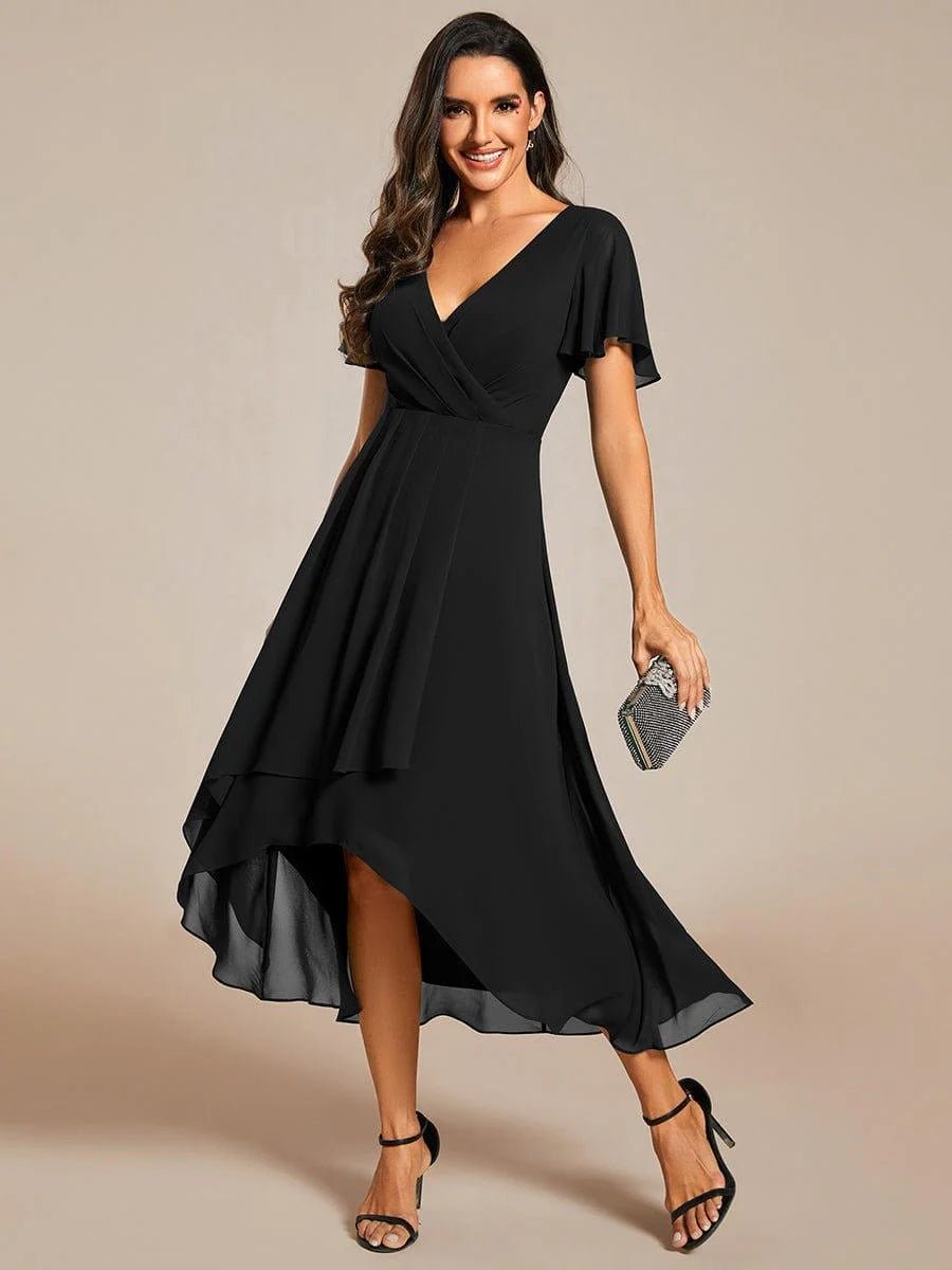 Arah | Vestido plisado con volantes
