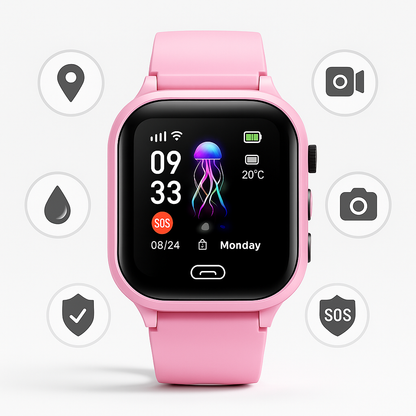 Reloj inteligente GPS para niños impermeable con rastreador