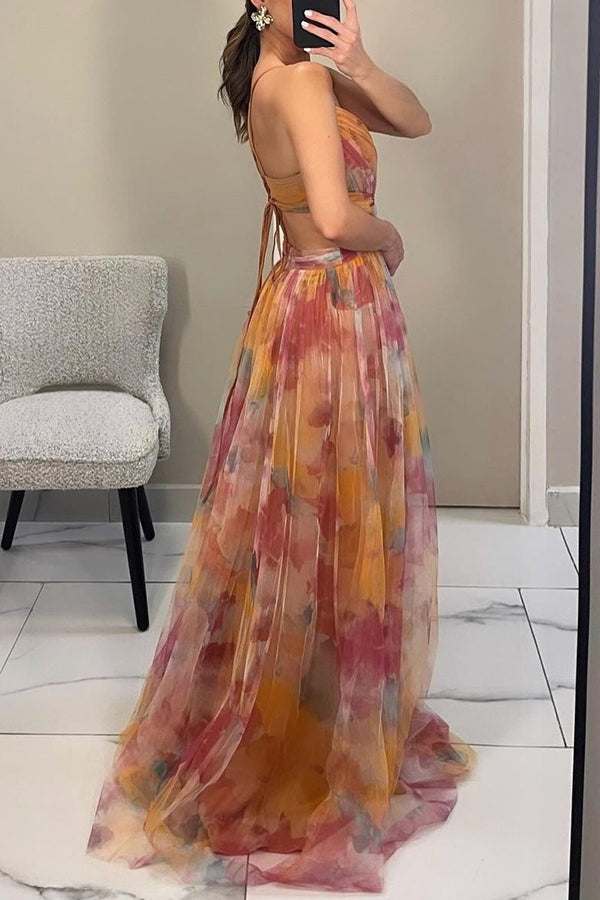 Vestido largo encantador con estampado floral Dörte