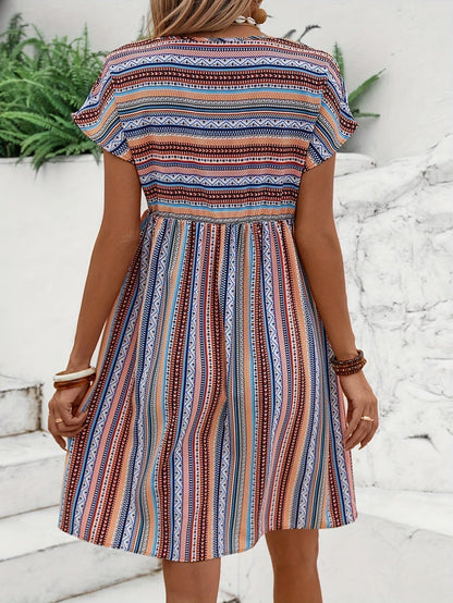 Ámbar | Vestido de estilo bohemio a rayas