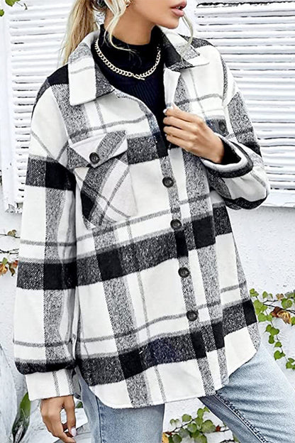 Lisa - Long Sleeve Plaid Flannel - Cozy & Stylish