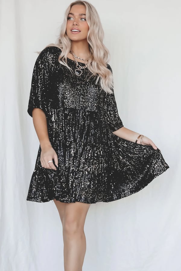 Coco - Vestido Mini Brillante de Lentejuelas