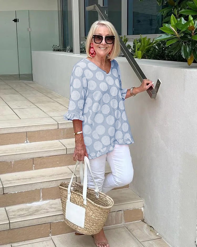 Elara | Blusa con Estampado Retro