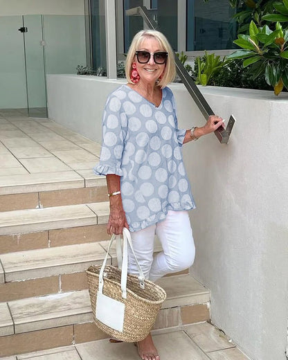 Elara | Blusa con Estampado Retro
