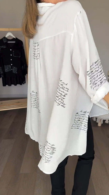 Jeanne | Blusa de botones impresa