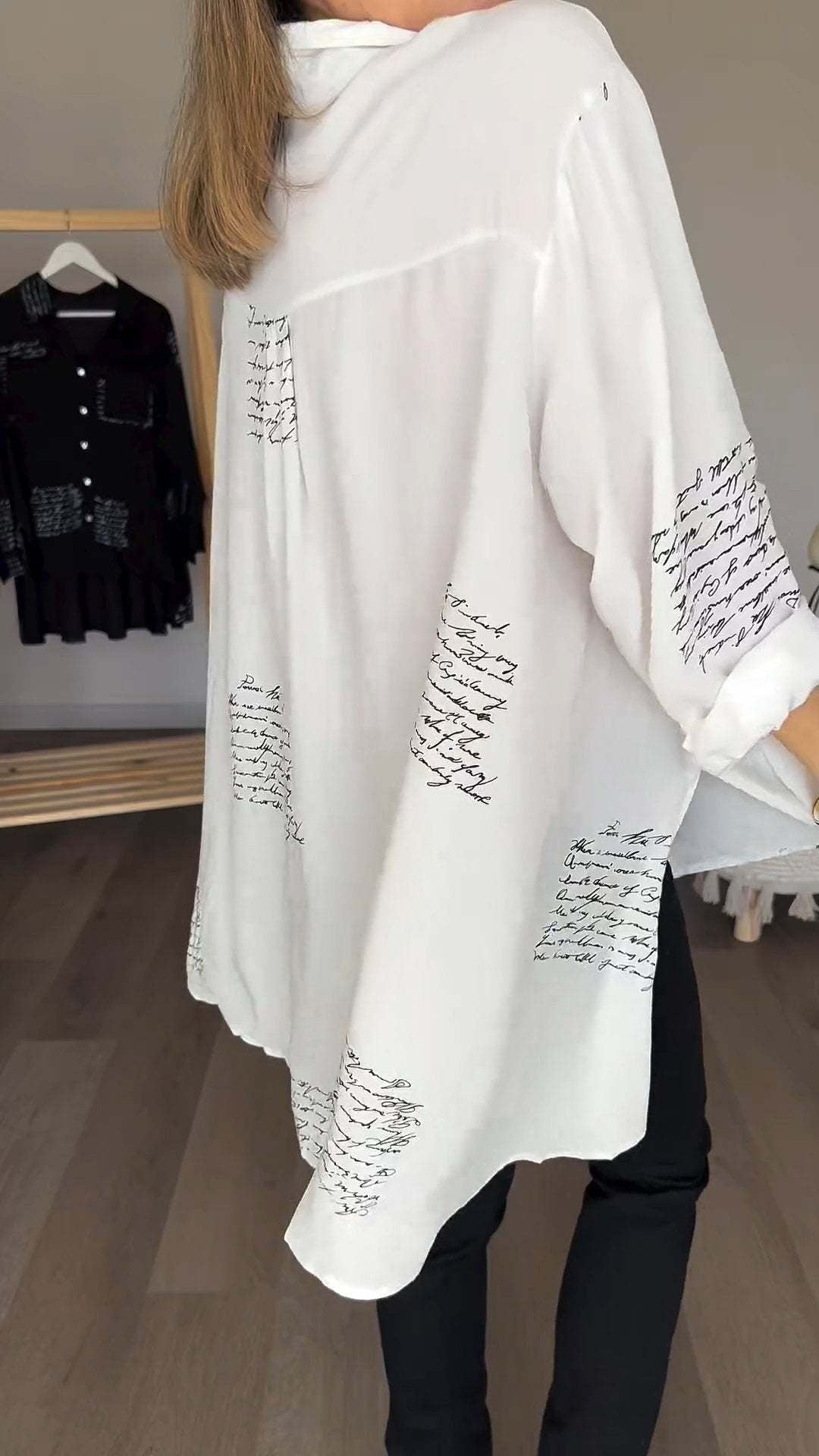 Tiemona | Camicia con bottoni e scritta