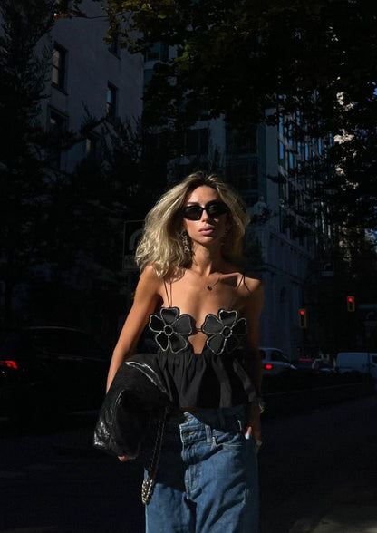 Top Arabella Negro