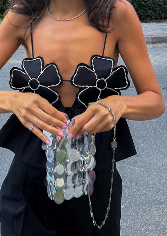 Top Arabella Negro