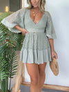 Mono vestido de crochet de encaje