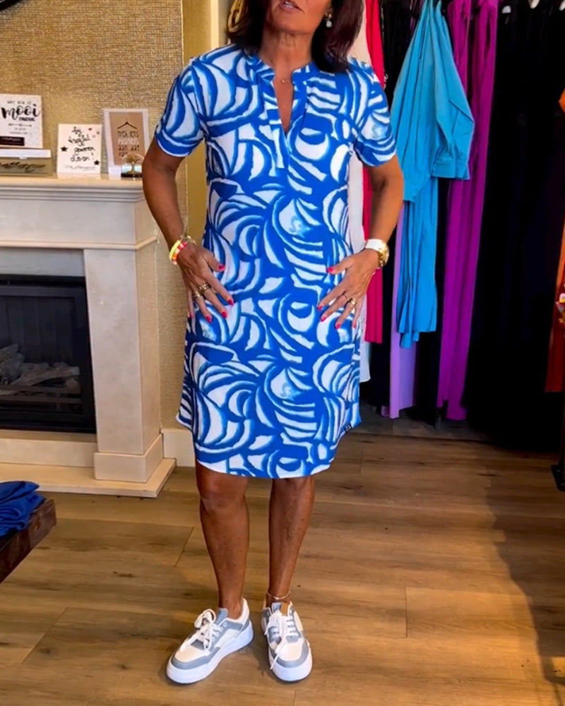 Mira - Vestido estampado con escote en V