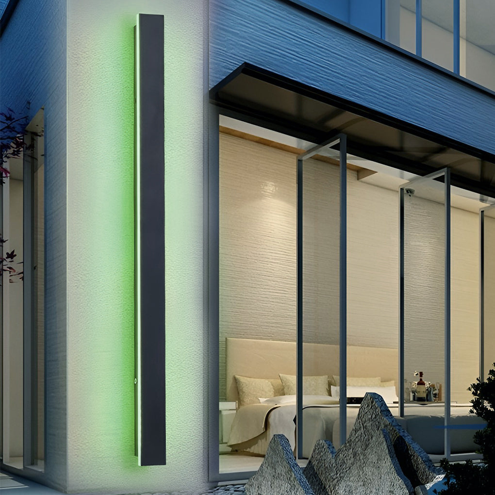 Lámpara de Pared Exterior Moderna Negra Aplique LED