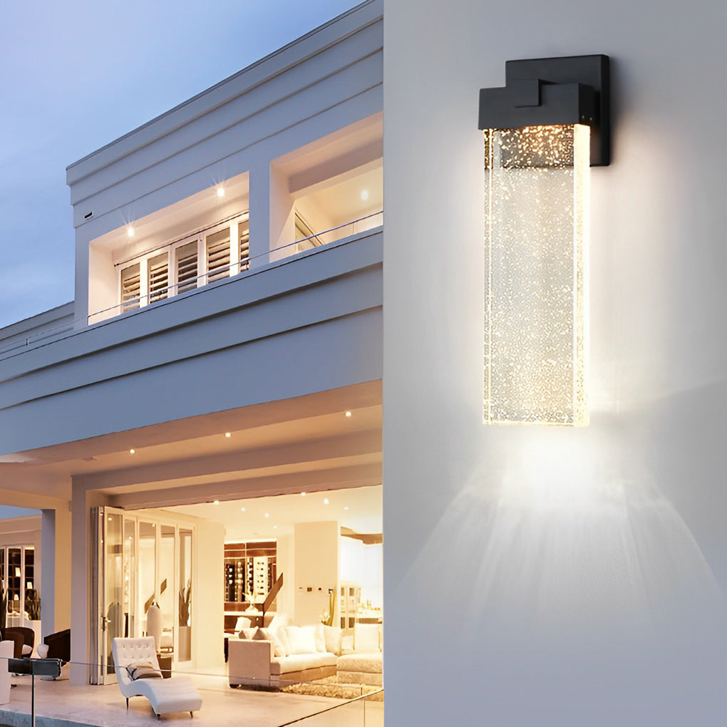 Lámpara de Pared Exterior Moderna con Cristal Impermeable Applique