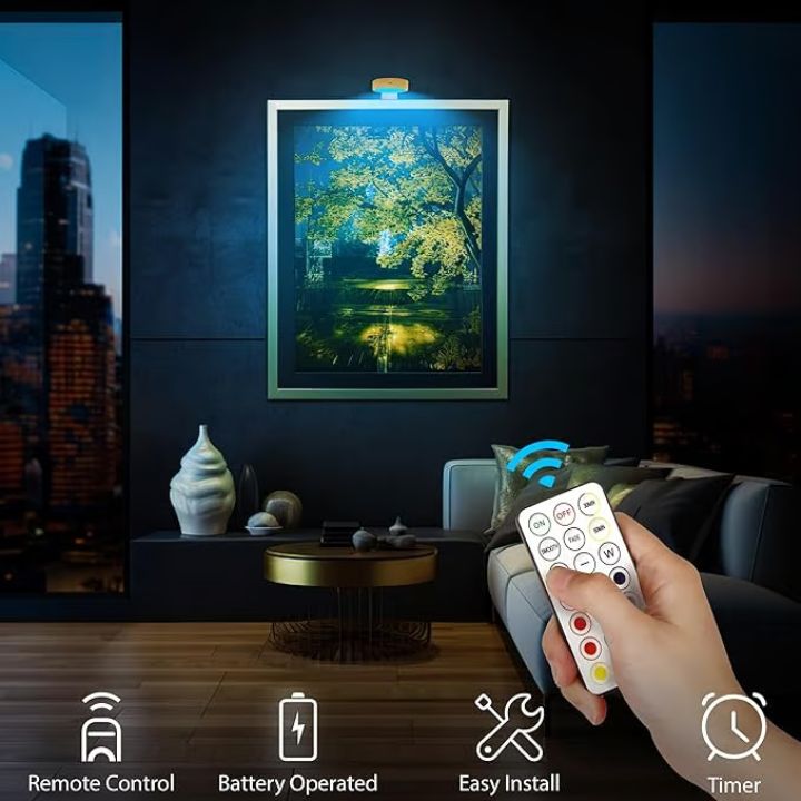 1+1 Gratis | Luz LED Magnética para Cuadros – Perfecta para Exhibir Tu Obra de Arte