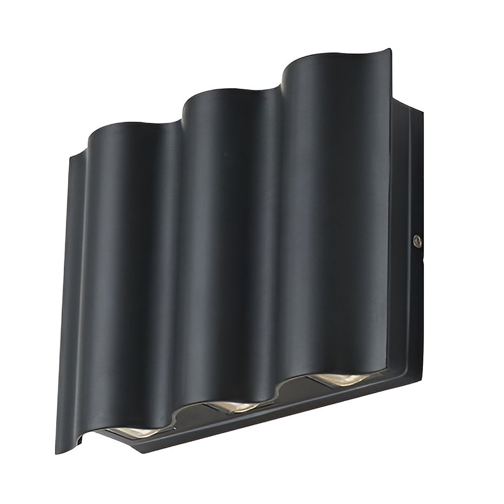 Lámpara de pared LED exterior moderna aplique negro