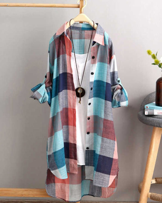 Ingrid | Camisa de cuadros fluida