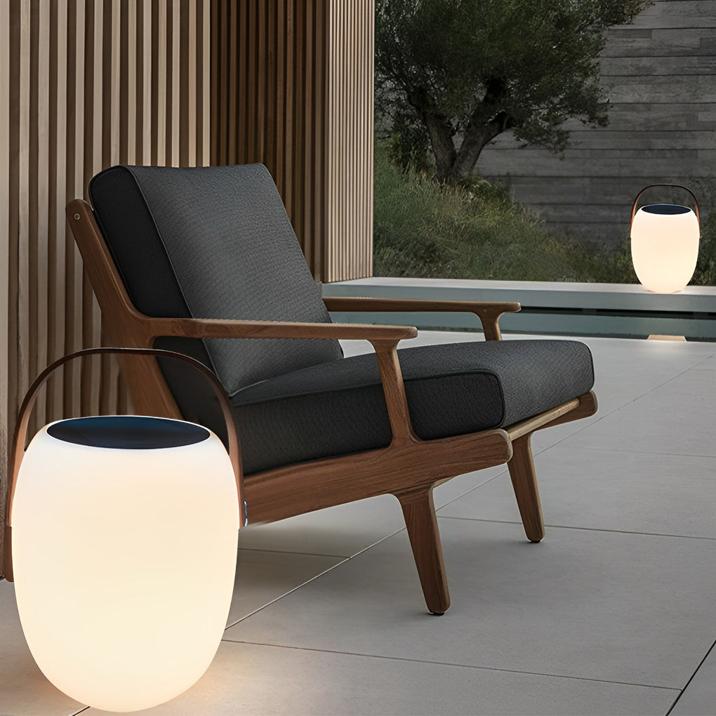 Lámpara solar de exterior con asa