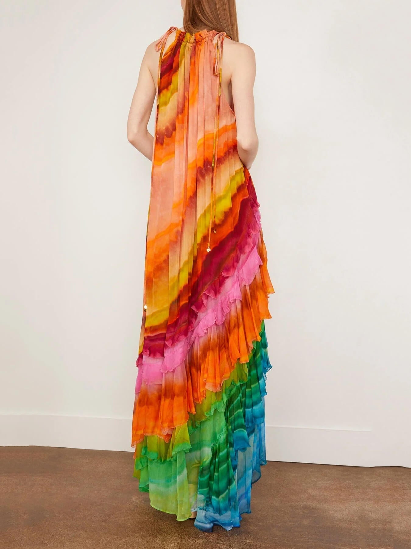 Velia - Vestido fluido de gasa hasta el tobillo