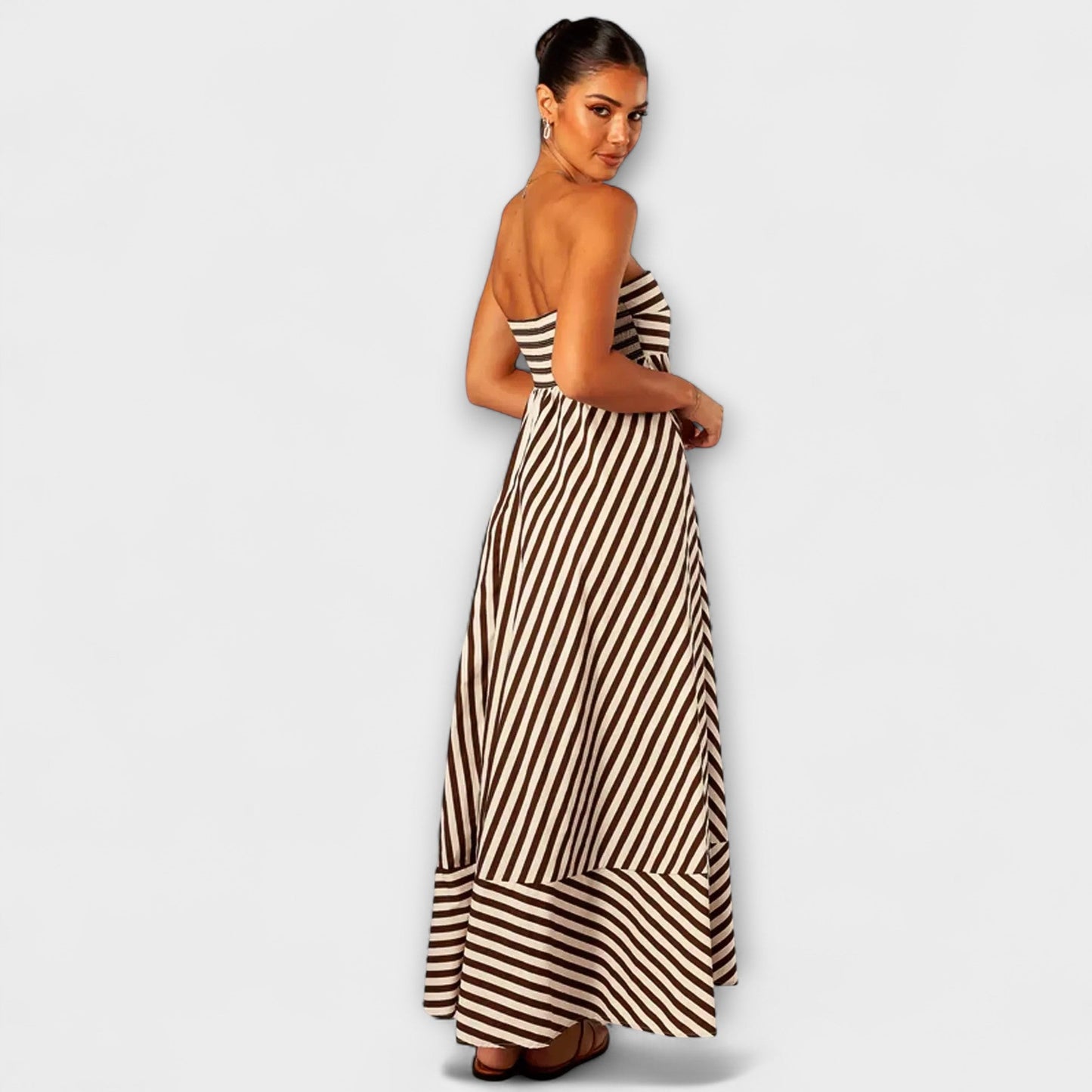 Vestido maxi con volantes encanto nocturno