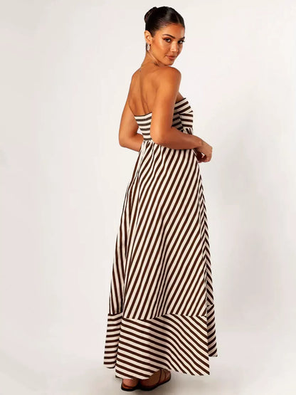 Damaris - Vestido maxi cómodo y elegante con fruncidos