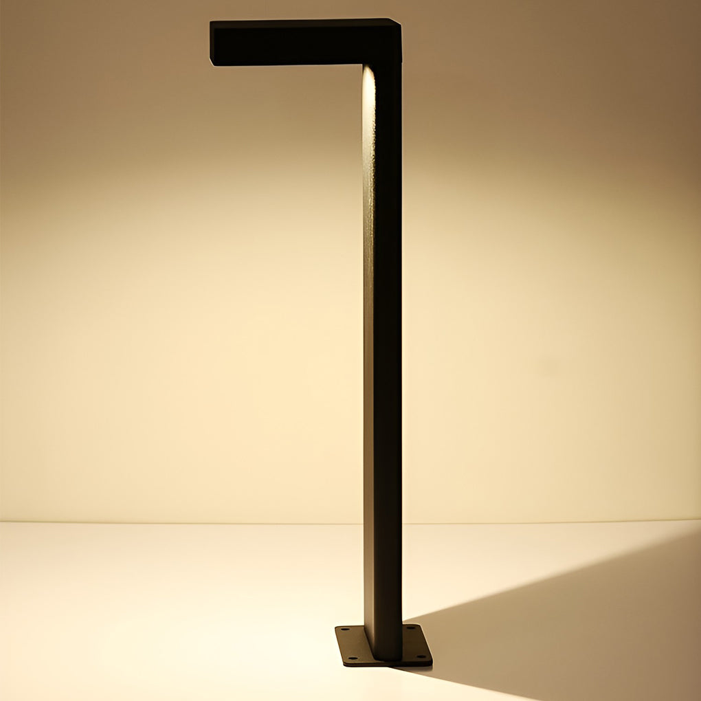 Luz solar para camino de jardín con marco de metal negro