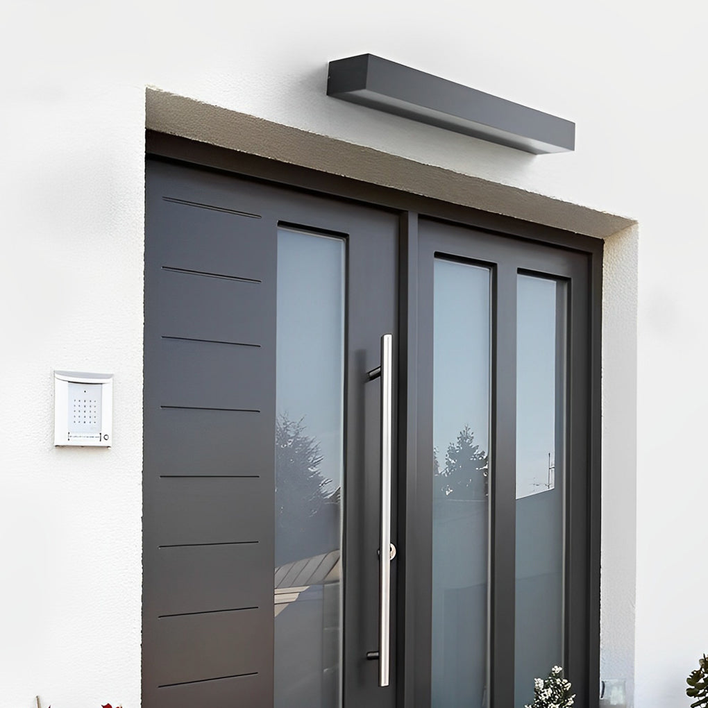 Lámpara de pared moderna negra impermeable para exteriores