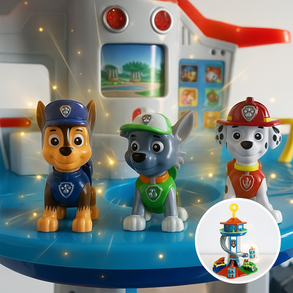 Torre de tobogán para niños con juego de coches