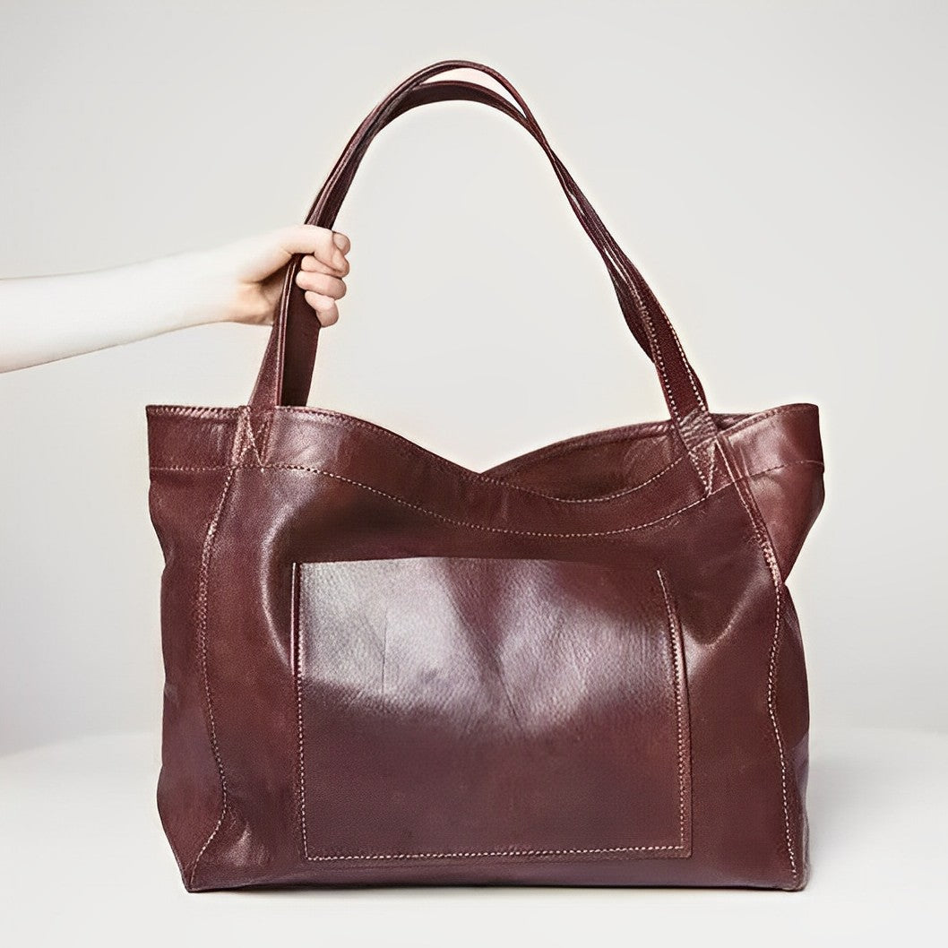 Vintage Leather Shoulder Bag - Janna