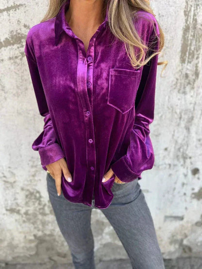 Lyn | Blusa de Terciopelo Clásica