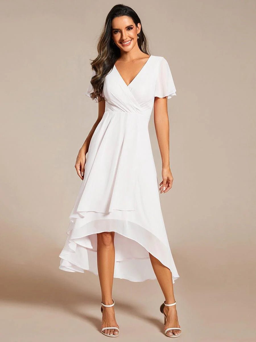 Arah | Vestido plisado con volantes