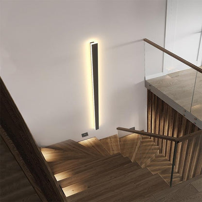 Lámpara de Pared Exterior Moderna Negra Aplique LED
