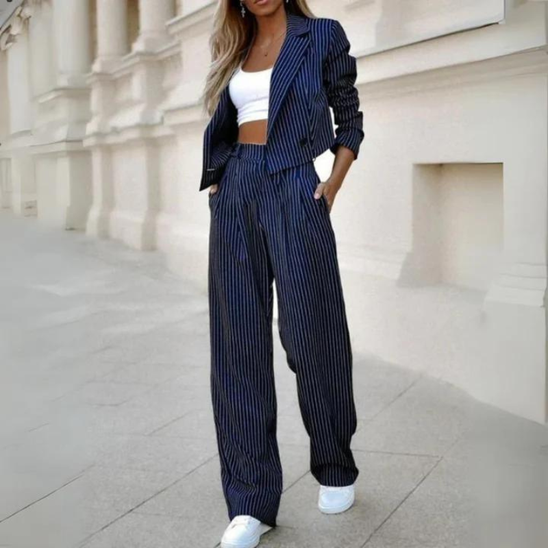 Aliana - Blazer e pantaloni a righe - Eleganti e professionali