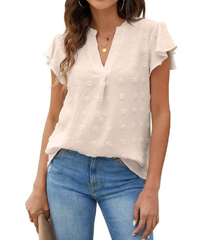 Hannah | Blusa con Patchwork y Volantes