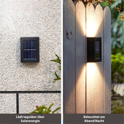 Luz de pared LED solar moderna para exteriores