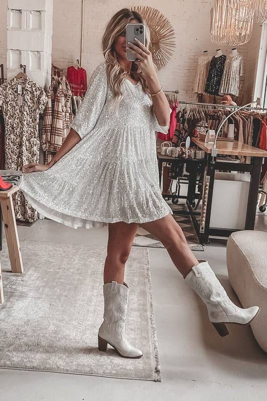 Coco - Vestido Mini Brillante de Lentejuelas