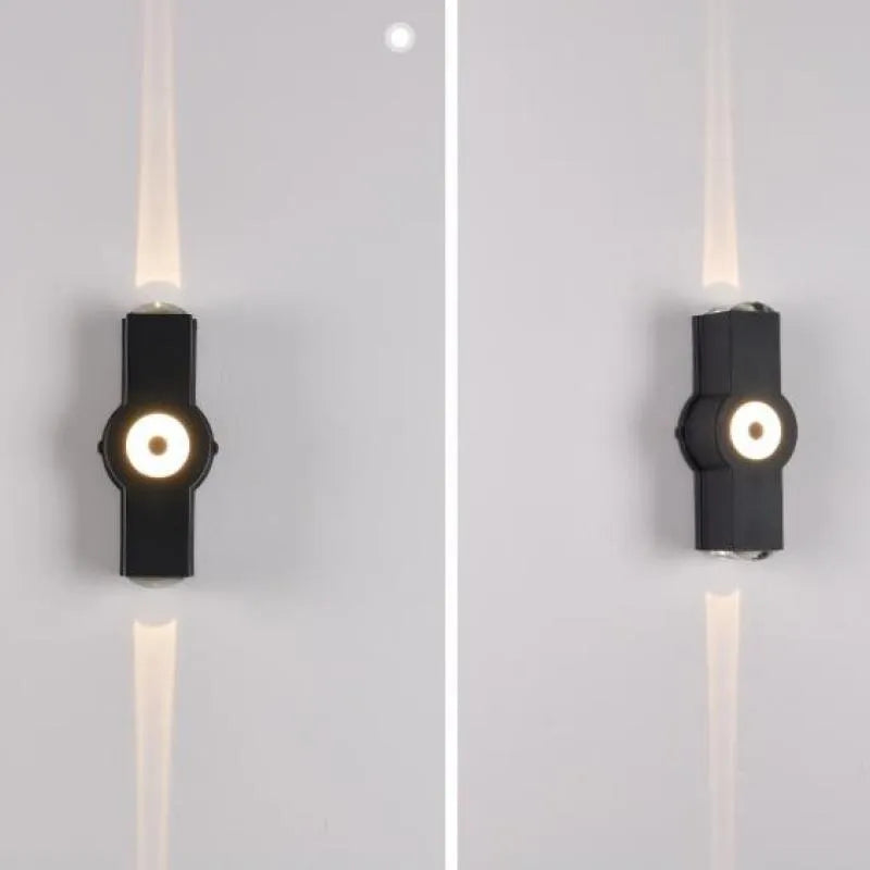 Lámpara de pared moderna de acrílico para exterior con luz LED