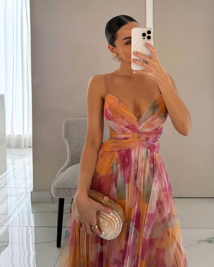 Vestido largo encantador con estampado floral Dörte