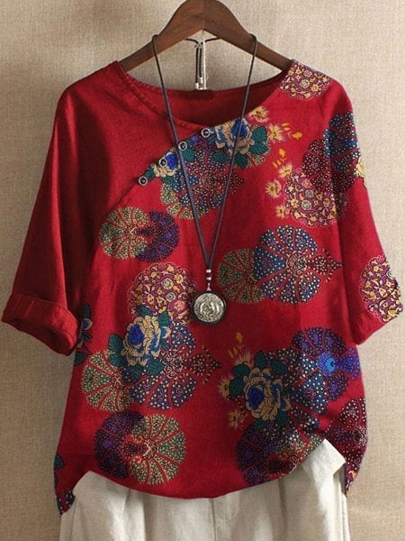Miracle - Camisa con patrón floral - Vibrante y elegante
