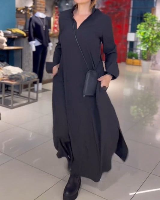 Evie - Vestido Maxi de Corte Holgado con Estilo Retro
