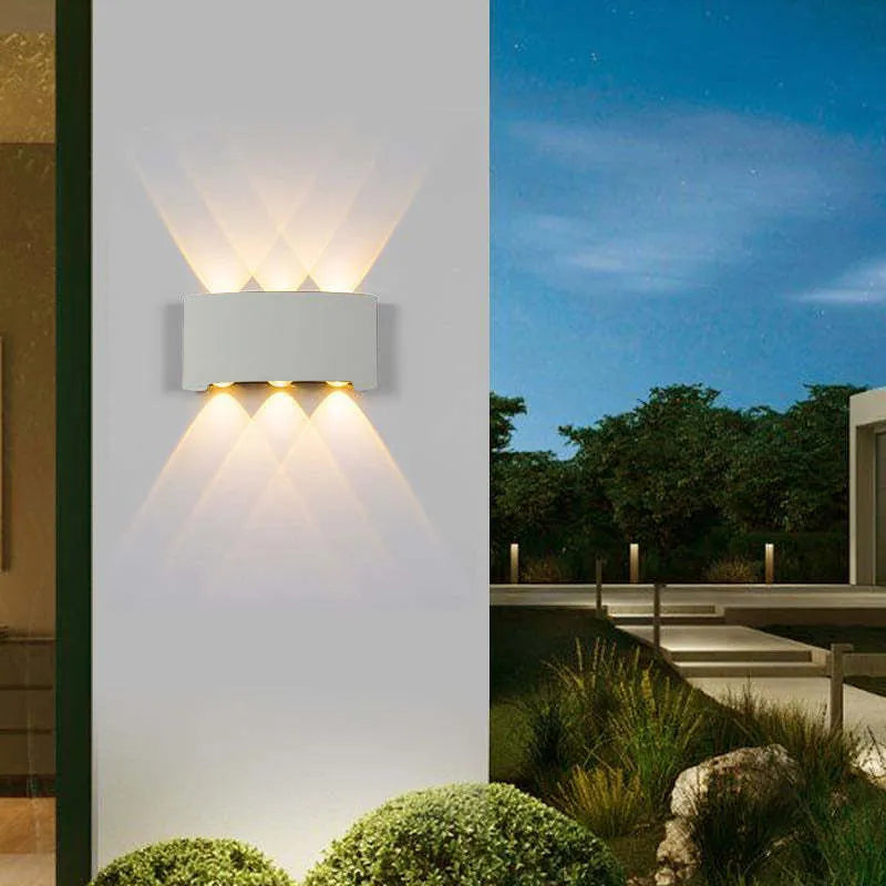 Lámpara de pared moderna blanca LED impermeable